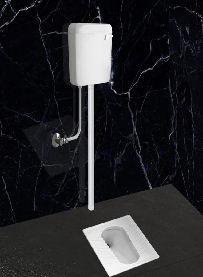 OSOSAM Premium Toilet Flush Tank 10 Litre Capacity | Wall Mounted Plastic Cistern | Dual Flush Mechanism | Water-Saving Flush Tank for Bathroom (White) - Image 3
